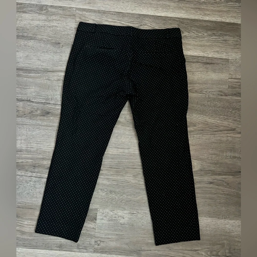 Banana Republic Sloan Ankle Black and white Polka Dot Straight Leg Career Pants - Picture 8 of 15